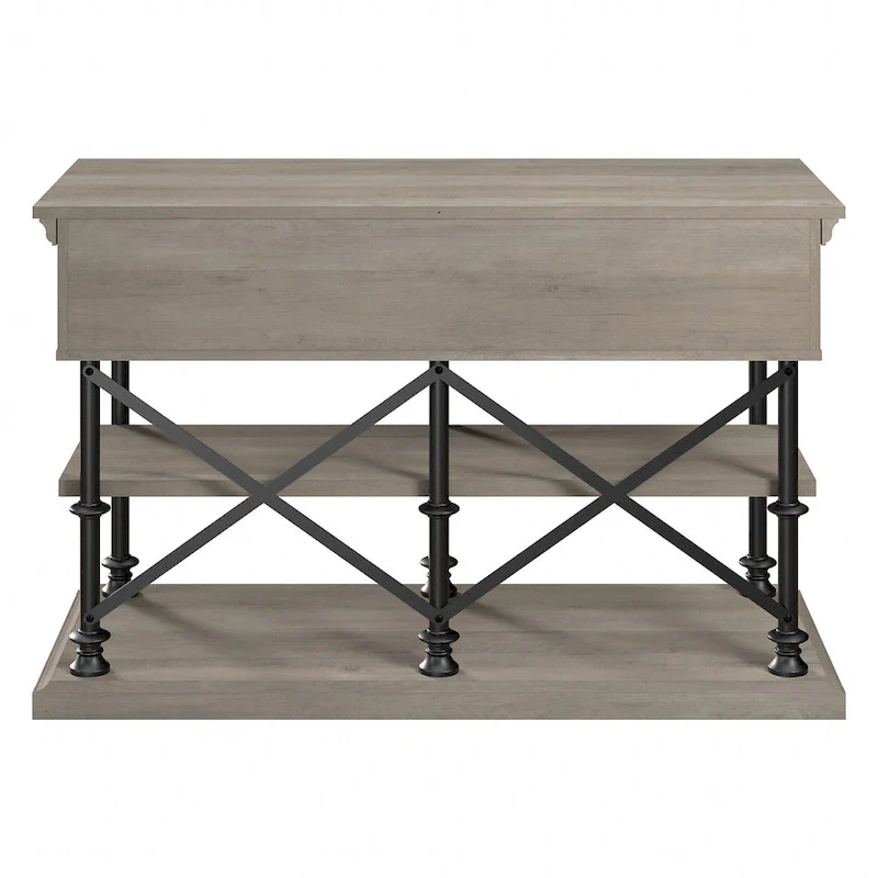 Industrial Console Table with 2 Drawers and Shelves