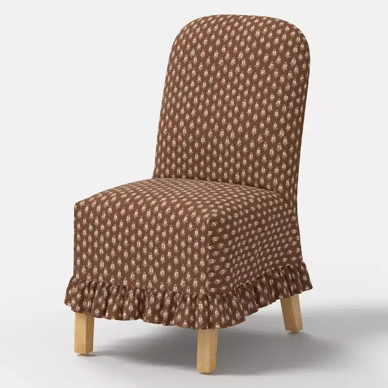Rounded Back Slipcovered Dining Chair with Ruffle - Threshold