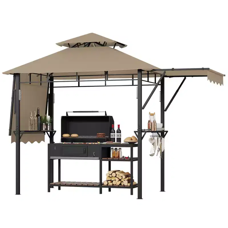 Durable Canopy Shelter for Outdoor Patio  Grill Gazebo for Backyard BBQ, Weather-Resistant Construction, Easy Setup