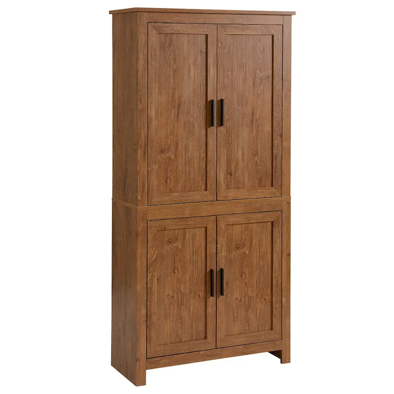 64-Inch 4-Door Kitchen Pantry Storage Cabinet with 3 Adjustable Shelves
