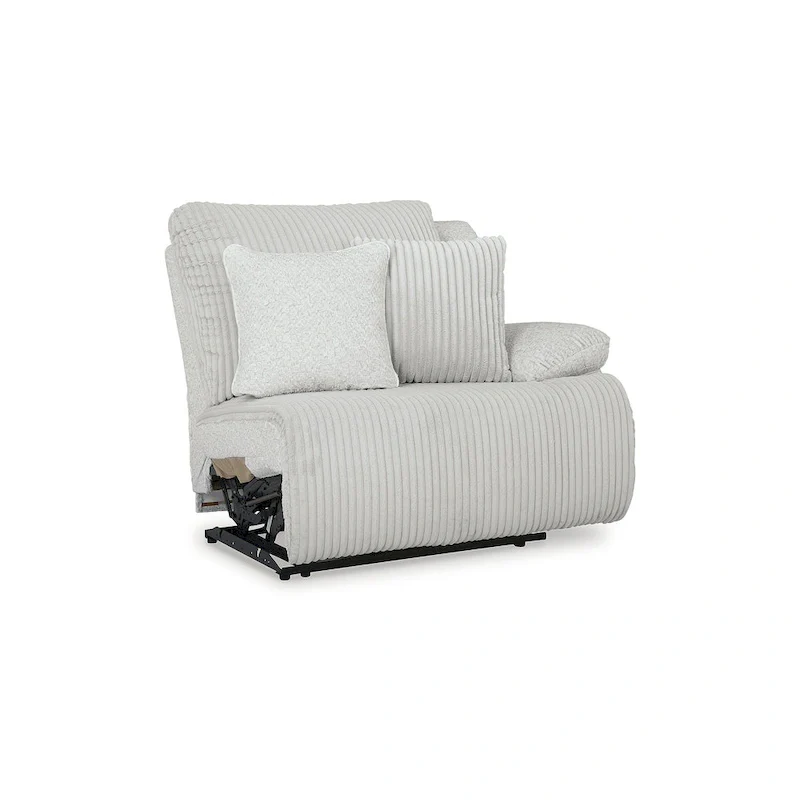 Signature Design by Ashley Top Tier Light Gray 6-Piece Reclining Sectional with Chaise - 149.5W x 132.5D x 40H