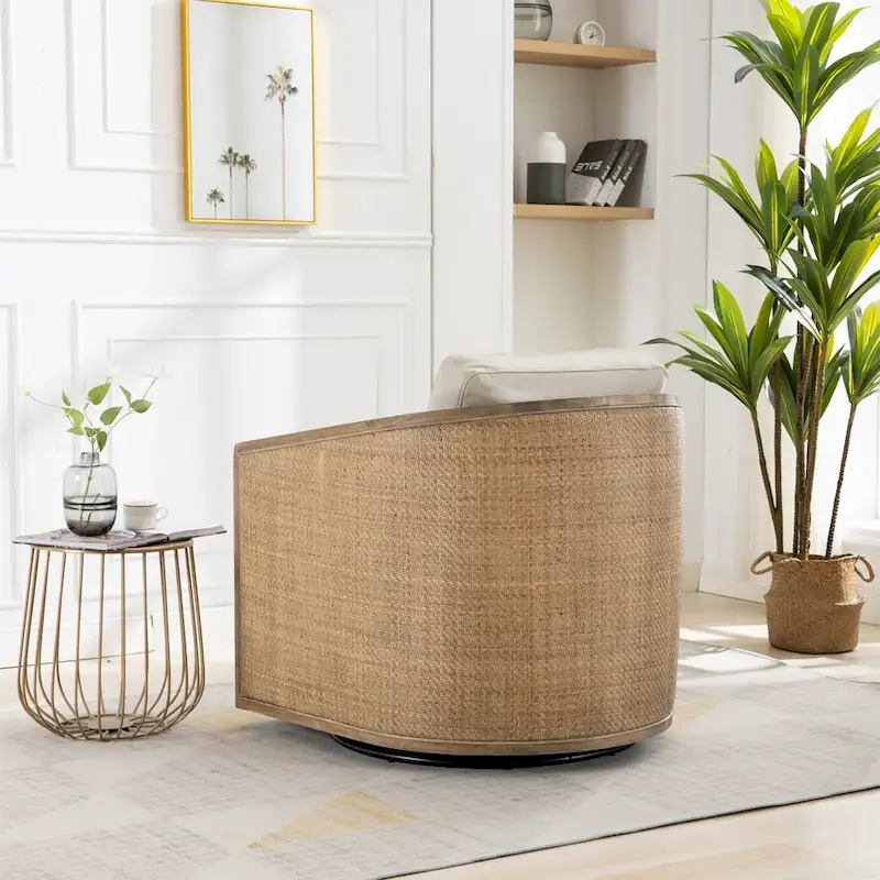 Swivel Barrel Accent Chair
