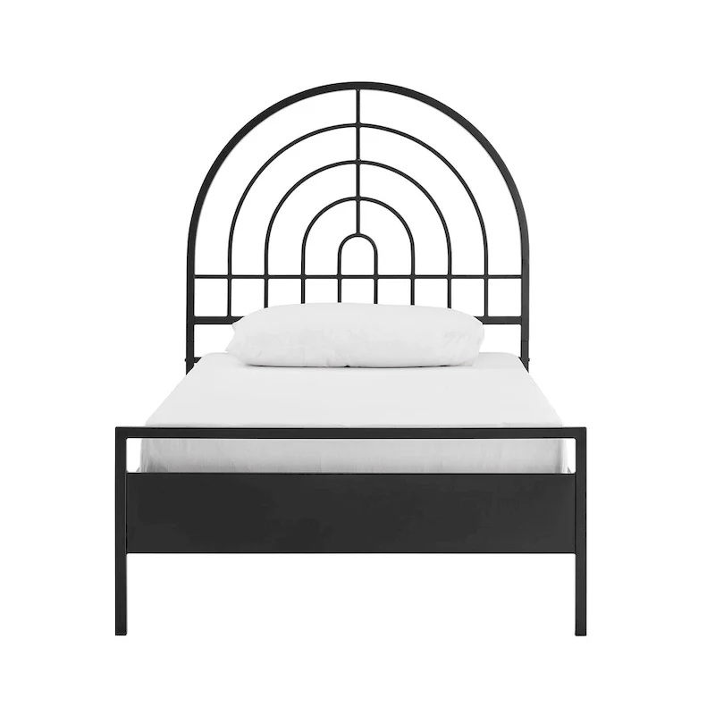 Modern Metal Arch Twin Bed Frame