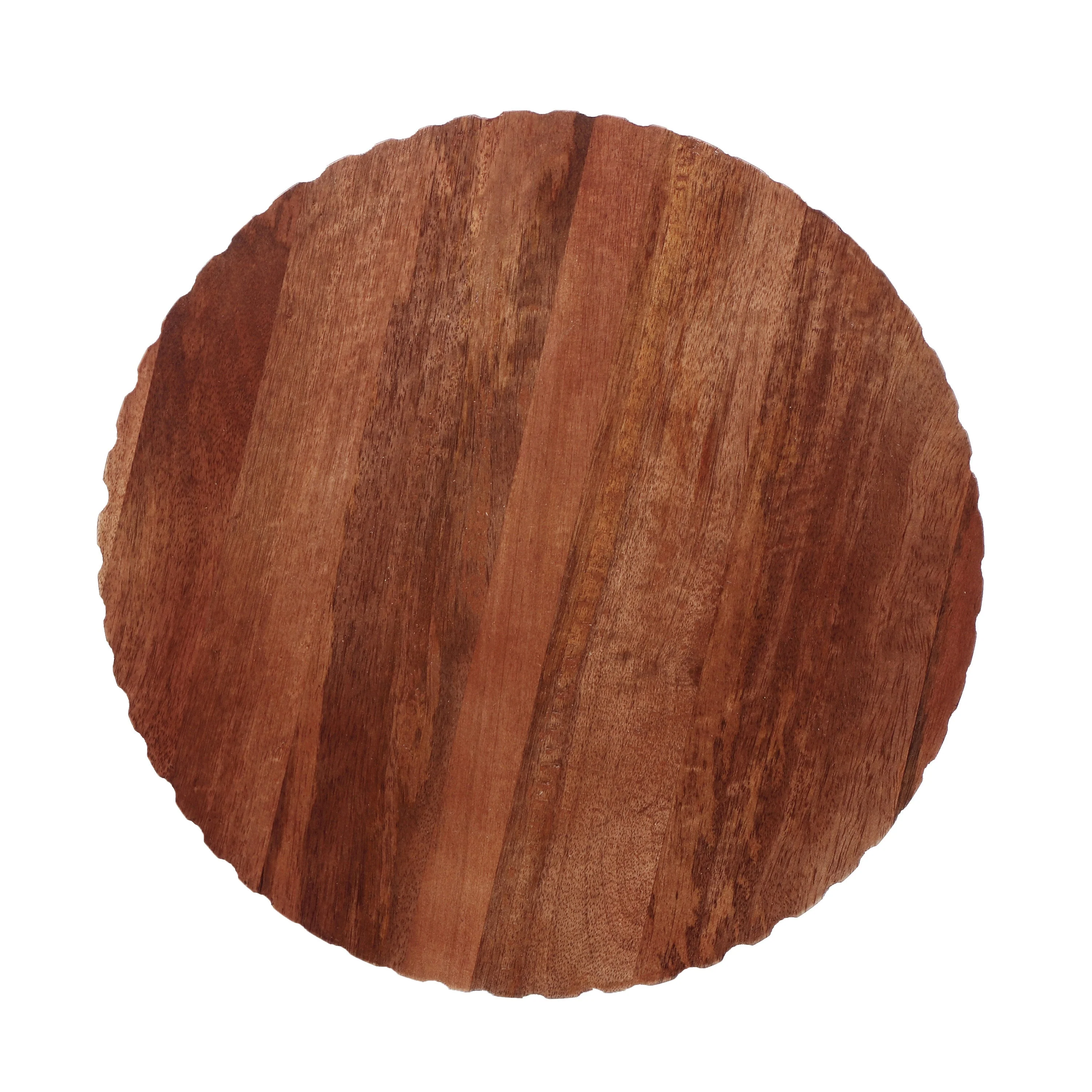 Modern Solid Mango Wood Pedestal End Table, Fully Assembled