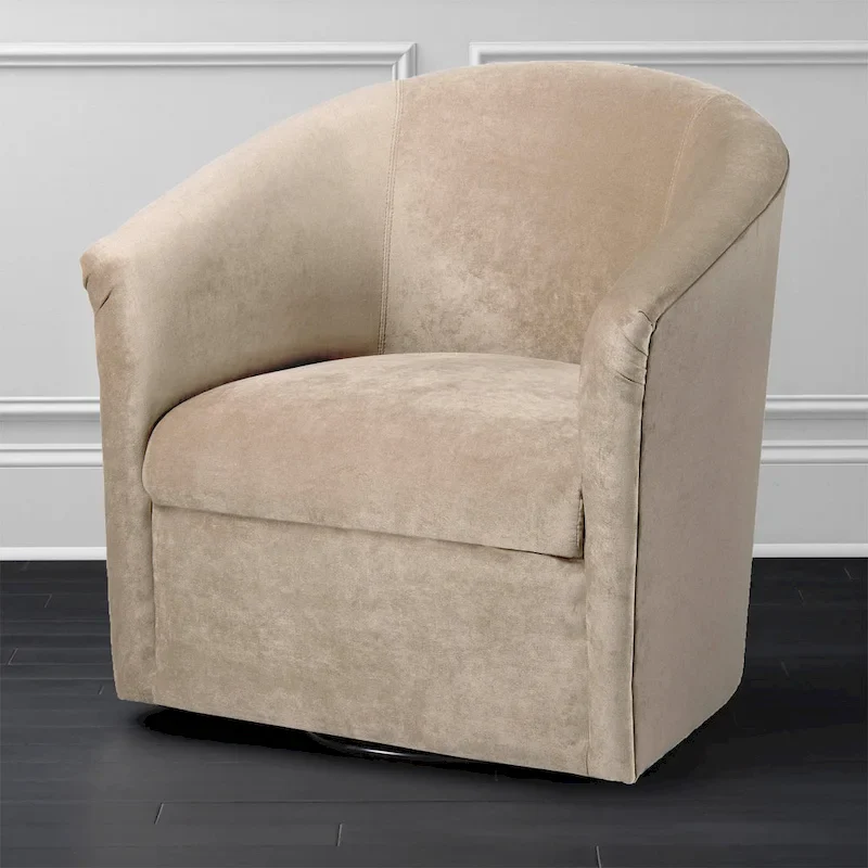 Ellery Modern Microfiber Swivel Accent Chair by