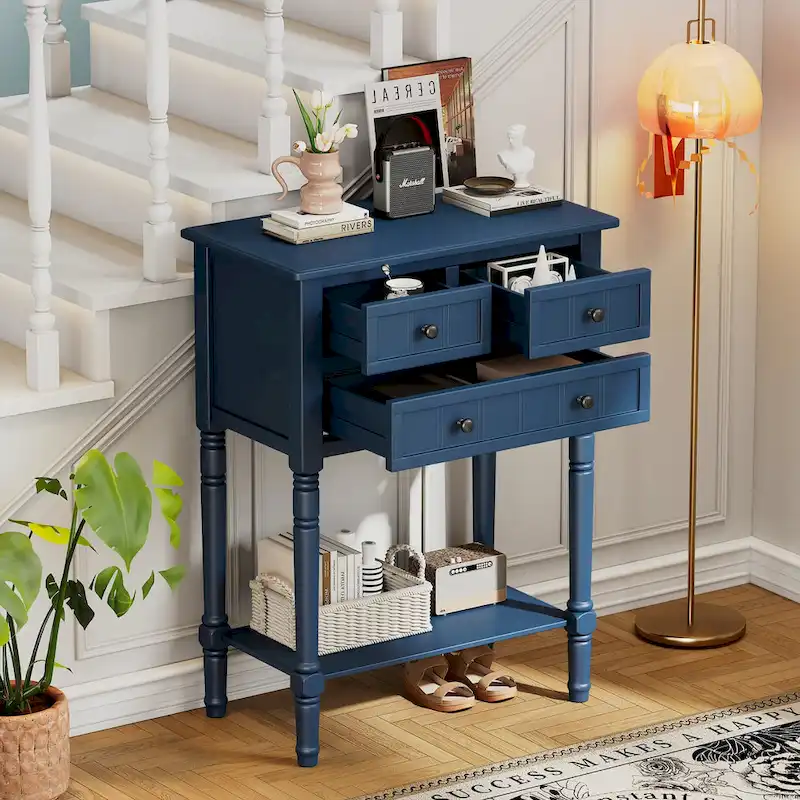 Narrow Console Table(Navy)