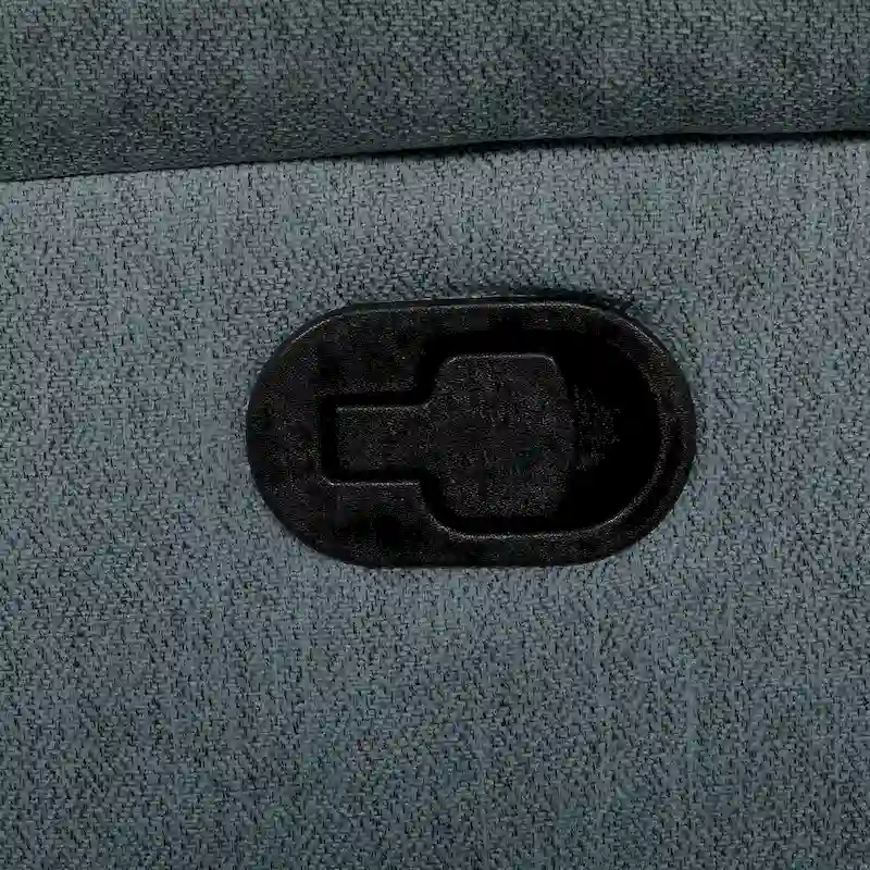 Burlap-Like-Fabric Upholstered Manual Motion Reclining Loveseat