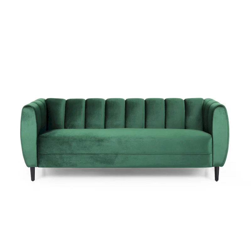 Bobran Modern Velvet 3-seat Sofa by Christopher Knight Home - 30.00 D x 83.25 W x 30.25 H