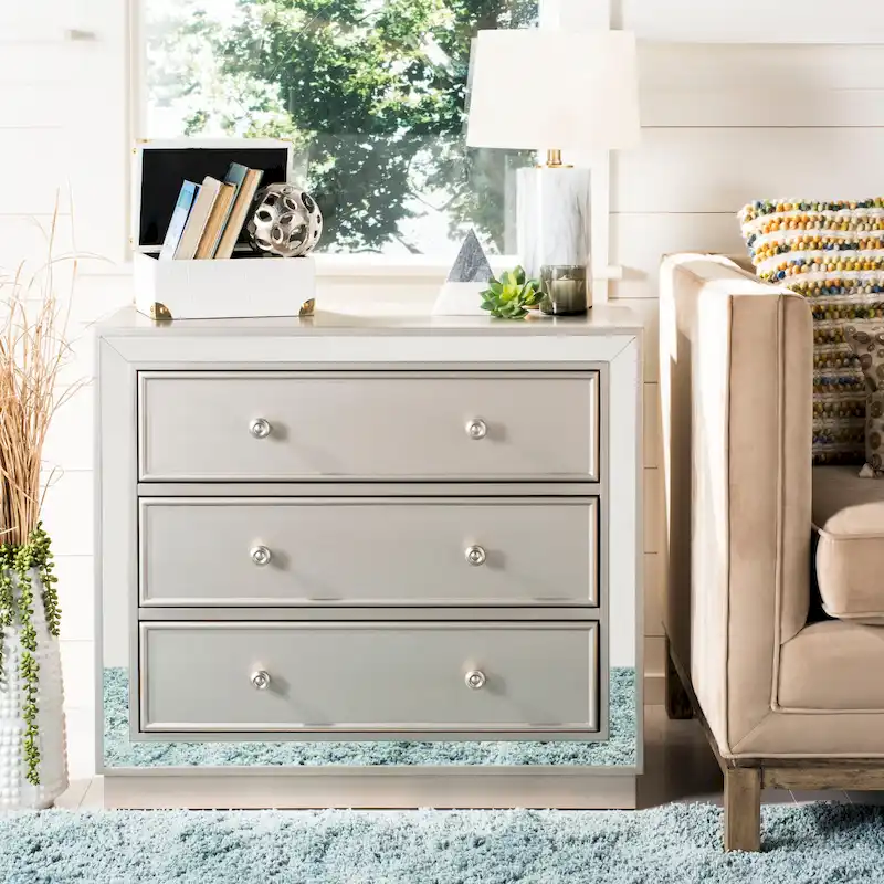 SAFAVIEH Amey Mirrored 3-Drawer Chest