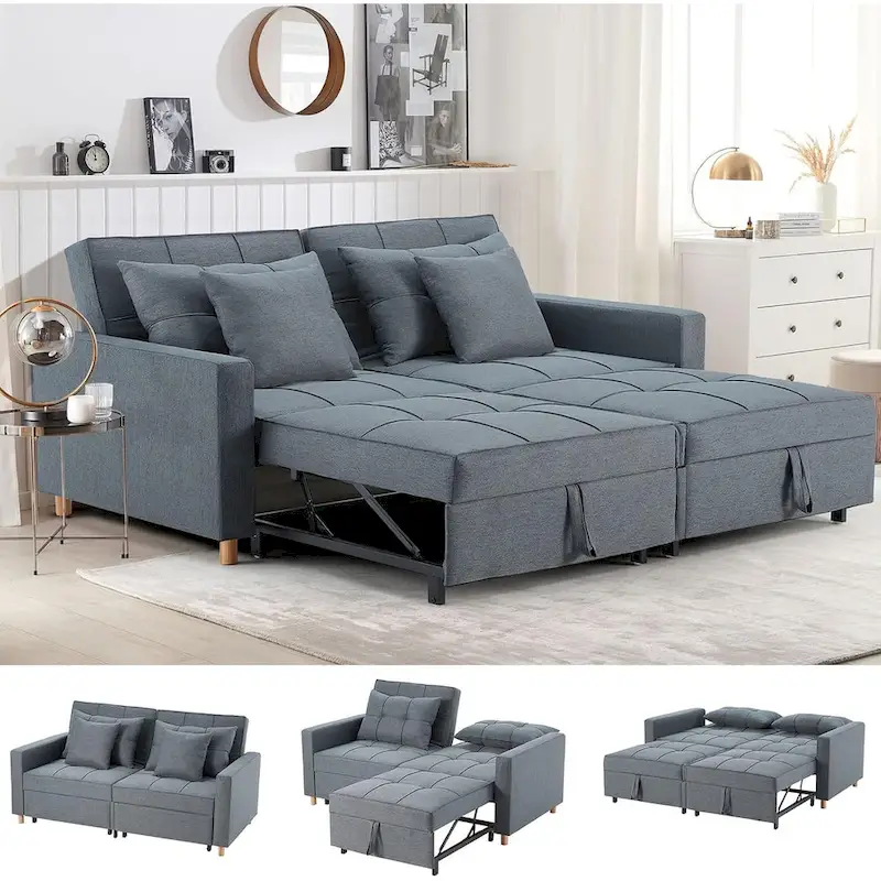 3-in-1 Convertible Sofa Bed Double Sleeper Chair
