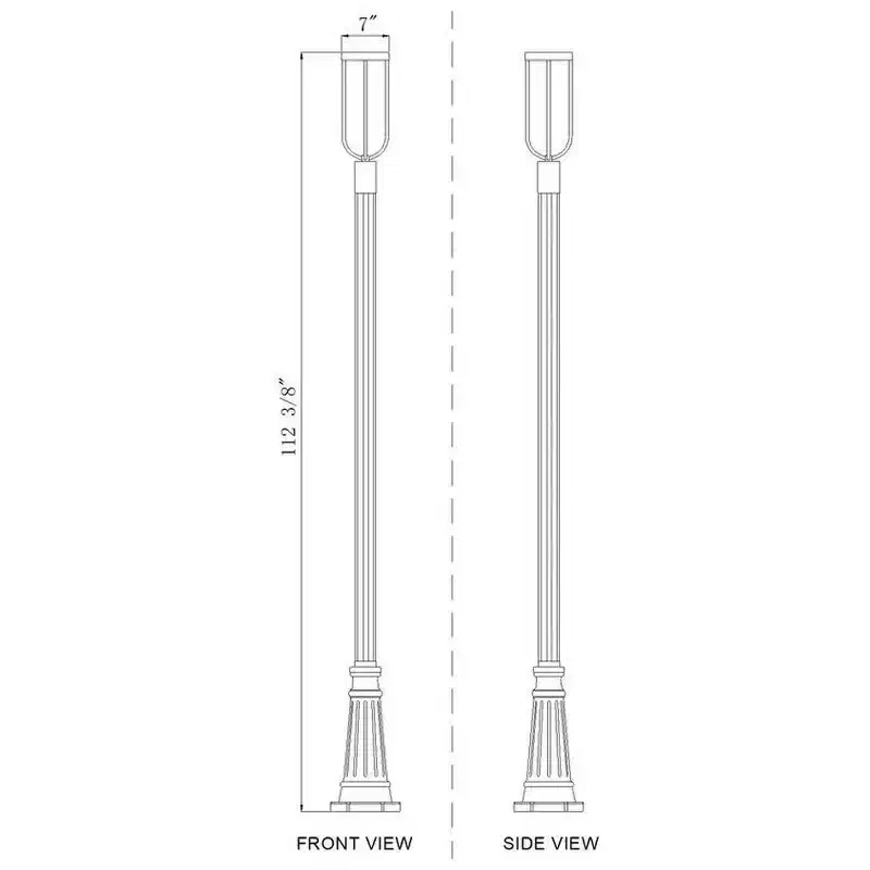 Z-Lite Leland 1 - Light Post Light in Sand Black