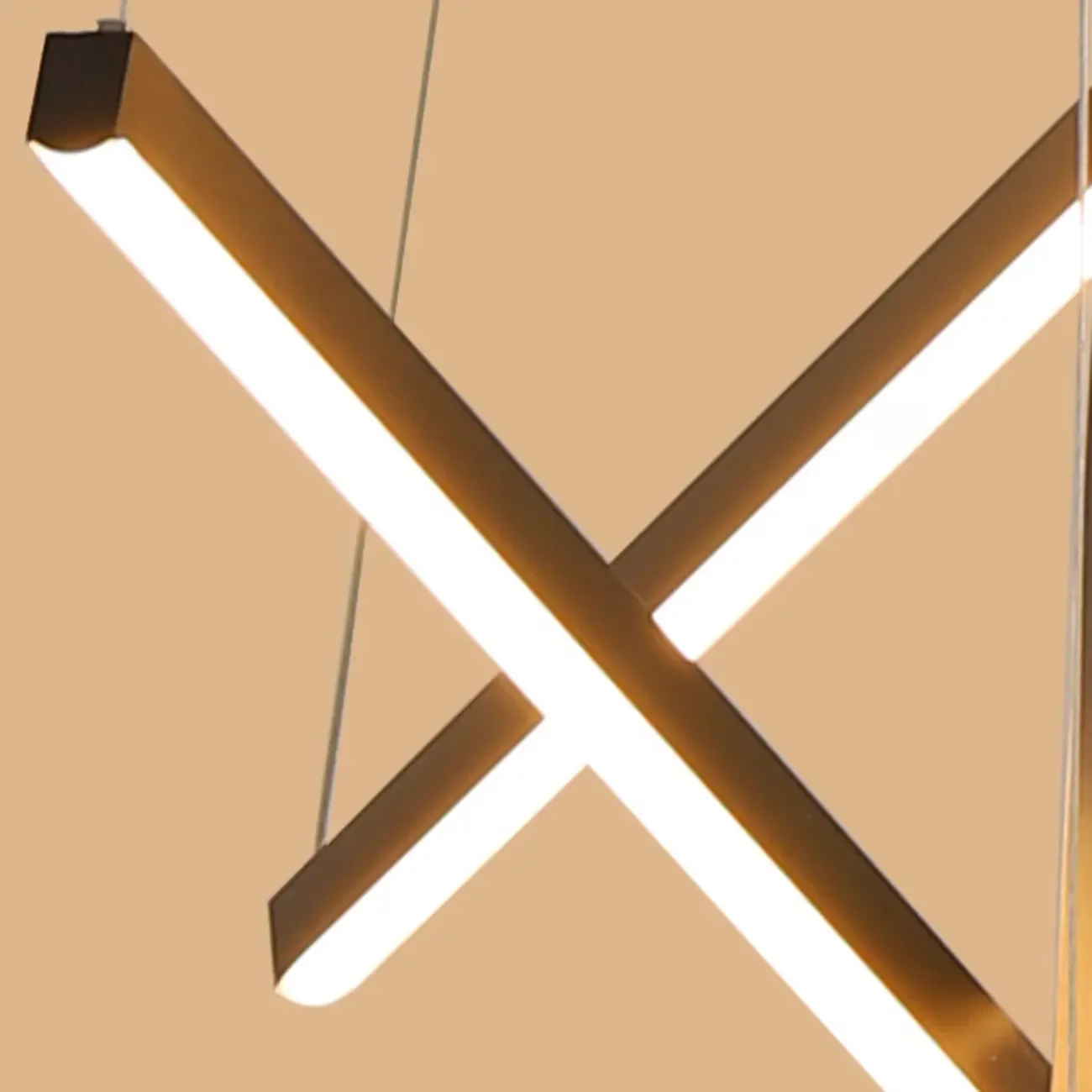 Modern Geometric Linear Sputnik Chandelier