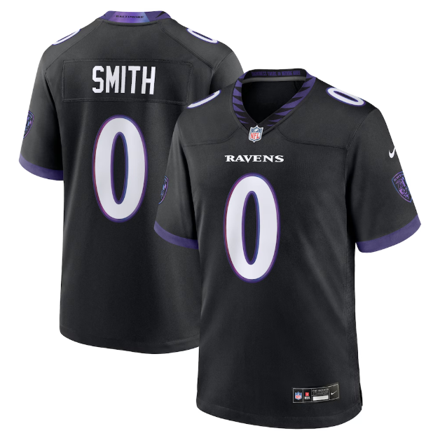 Baltimore Ravens Roquan Smith Black Alternate Game Jersey