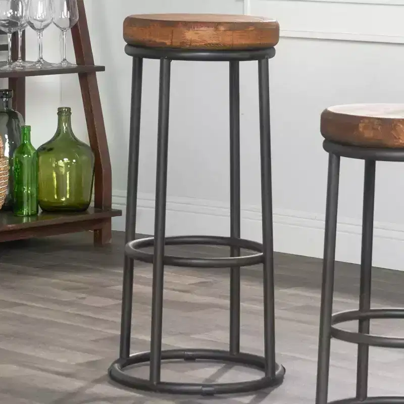 Christopher Knight Home Victoria Classic Wood and Metal 30 Bar Stool with Footrest ,Brown/Black