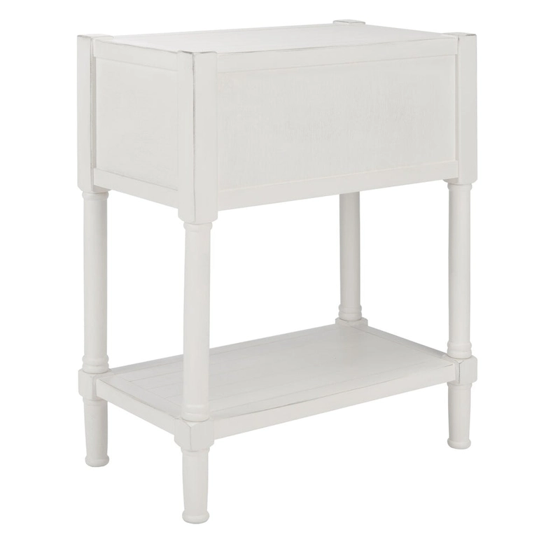 SAFAVIEH Philomene Distressed White 3-Drawer Console Table - 23.5 W x 13 L x 29.5 H - 24Wx13Dx30H