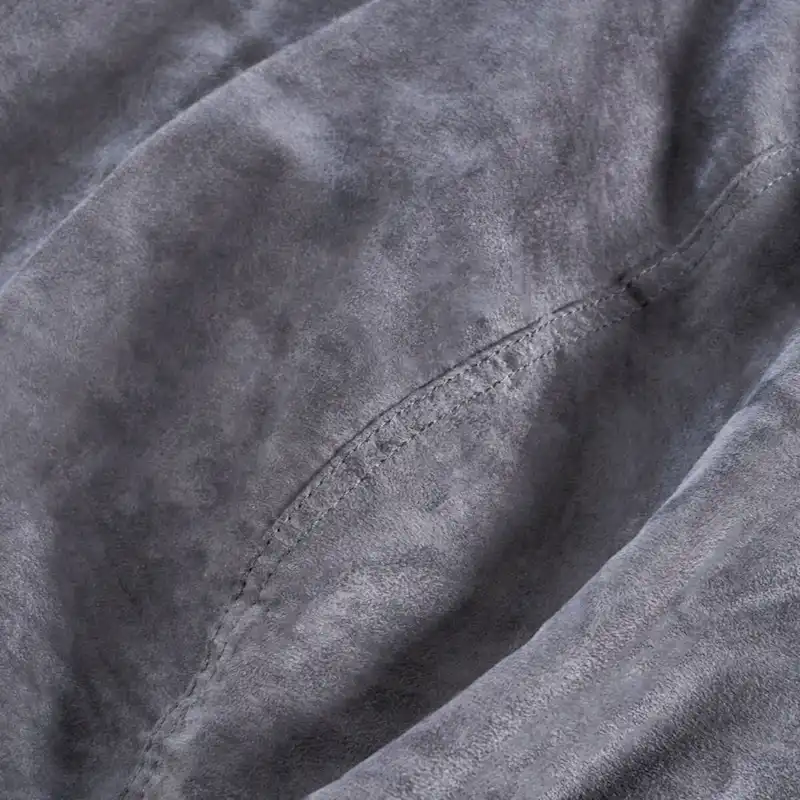 Traditional 8 Foot Cylindrical Suede Bean Bag, Black