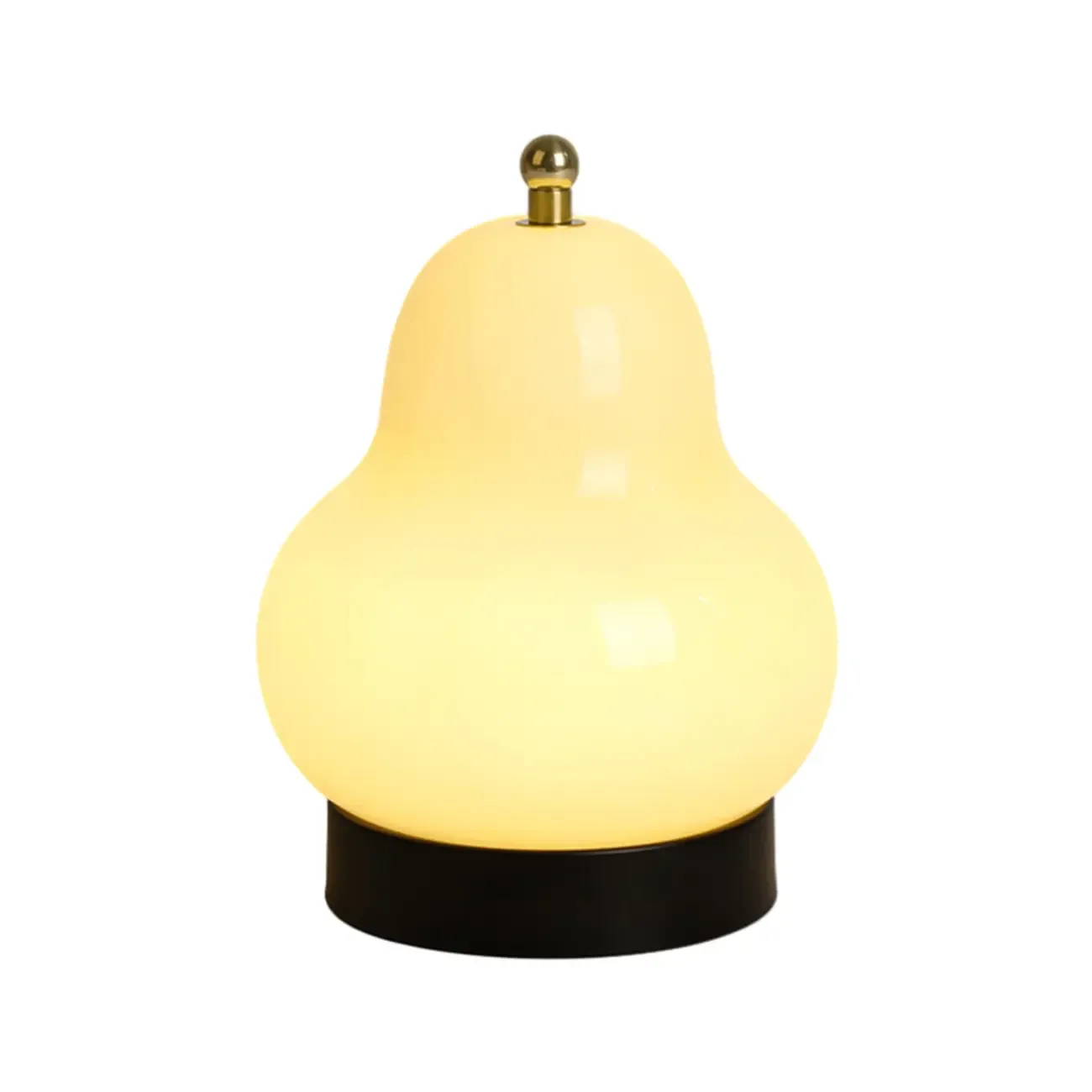 Cute Glass Pear Shape Bedside Lamp Direct Wired Electric