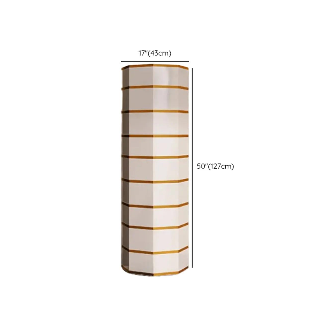 Rotating Glam White Metal Hexagon Entryway Shoe Cabinet