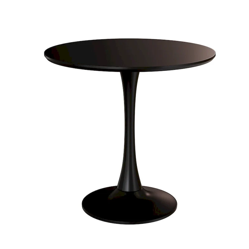 Round Dining Table, 31.5  Tulip Table Kitchen Dining Table 2-4 People with MDF Table Top & Pedestal Base, End Table