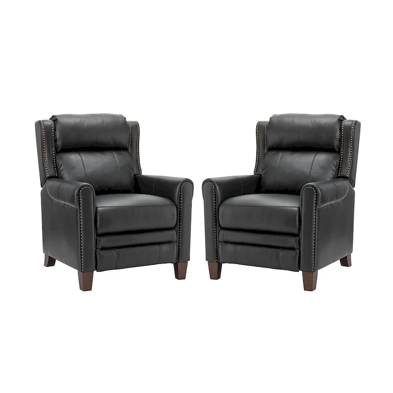 Felisa 32.48  Wide Genuine Leather Manual Recline Set of 2