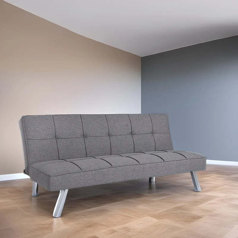 Gray/Tangerine/Navy Blue/Coffee Convertible Futon Sofa Bed, 2-Person