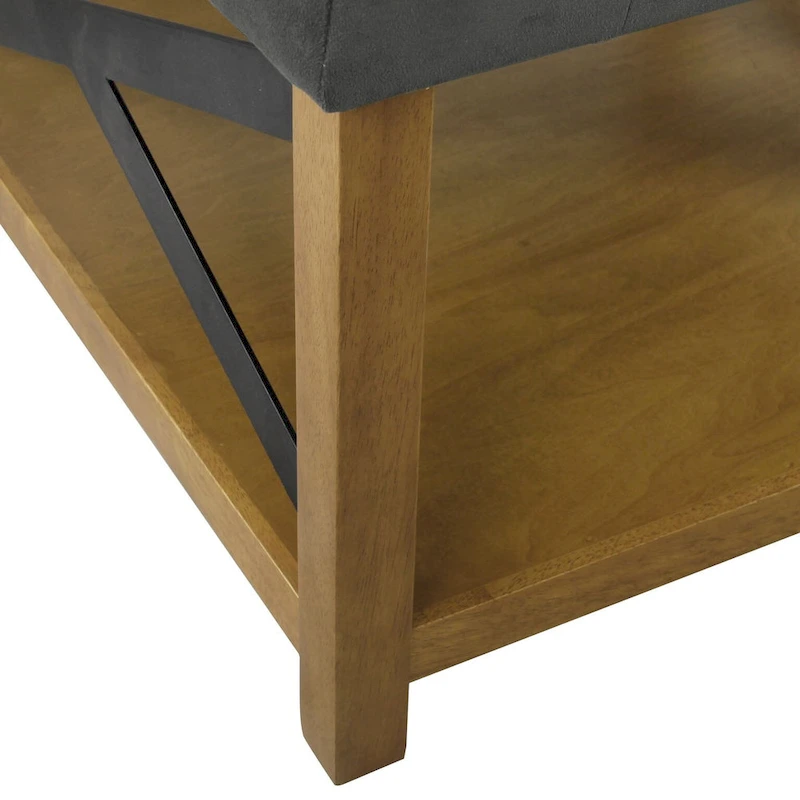 HomePop Tufted Top square cocktail Ottoman