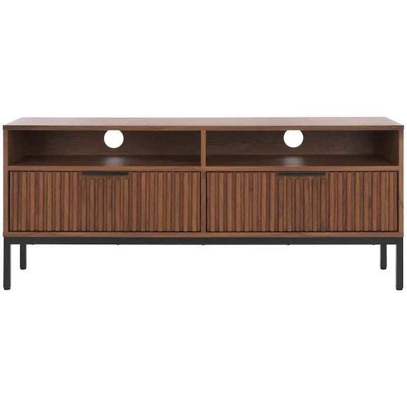 Alyse 2-Drawer 2-Shelf Entertainment Media Stand (Fits Up To 65  Flatscreen TV) - 60.4 In. x 15.6 In. x 24.8 In.