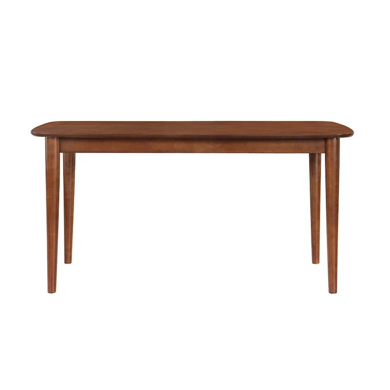 59-Inch Rectangular Dining Table with Solid Hardwood Legs — Walnut Finish