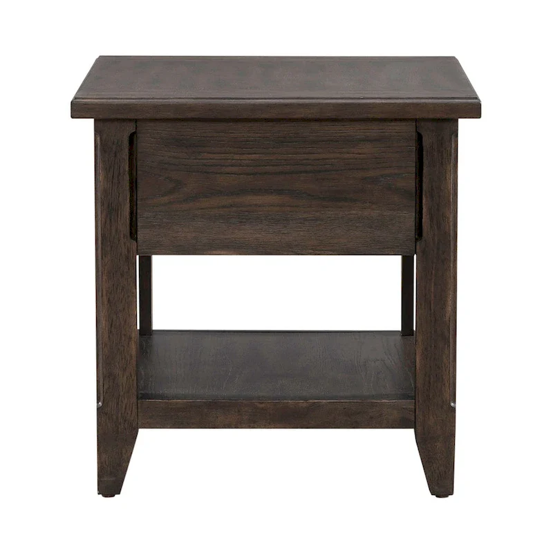 Paradise Valley Saddle Brown Rectangular End Table