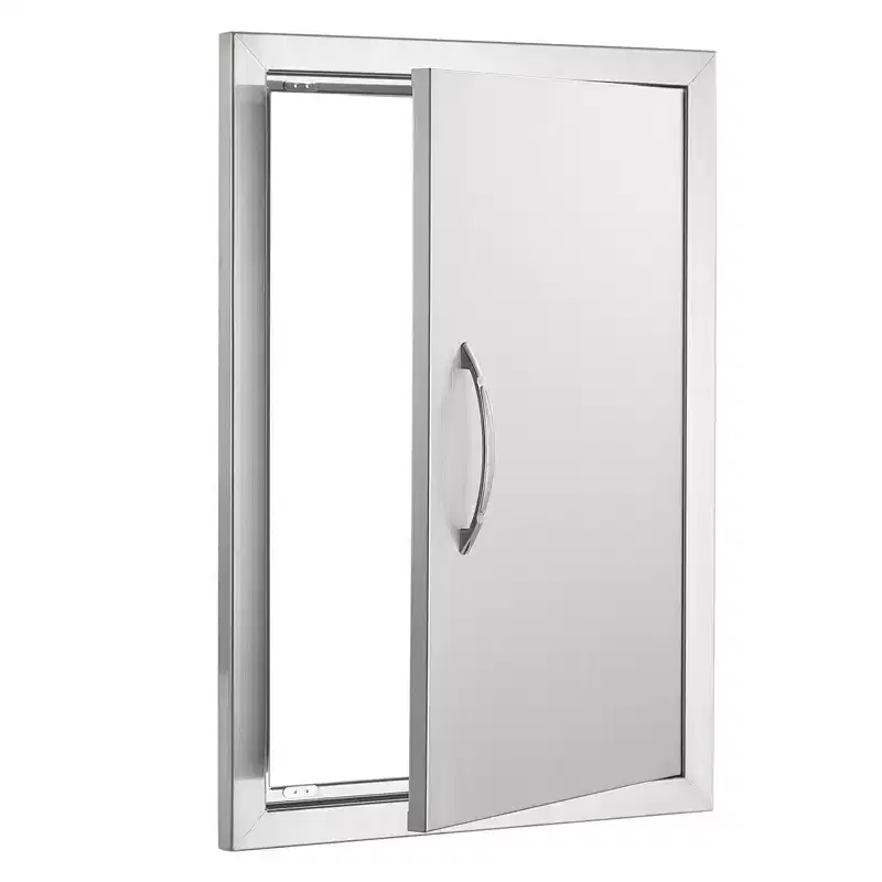 VEVOR BBQ Access Door, 17W x 24H Inch Single Outdoor Kitchen Door, Stainless Steel Flush Mount Door, Wall Vertical Door with Handle