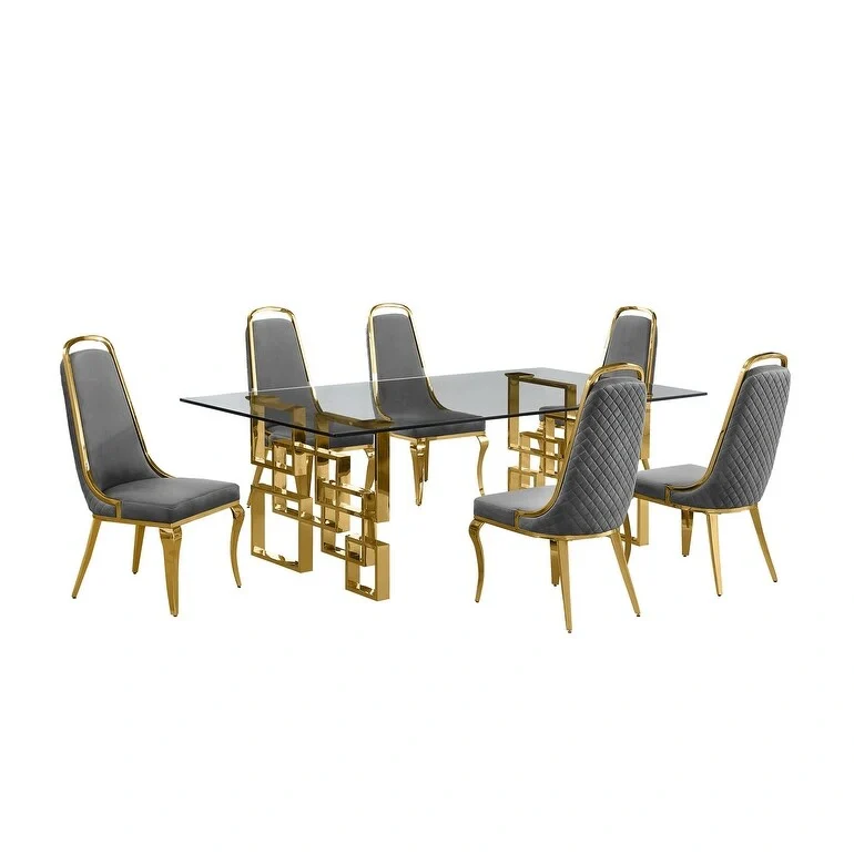 Best Quality Furniture Big Glass Table Dining Sets
