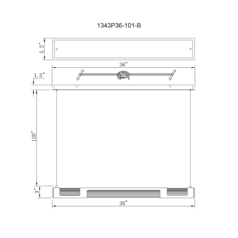 Neva 36 in LED Integrated Black Mini Pendant
