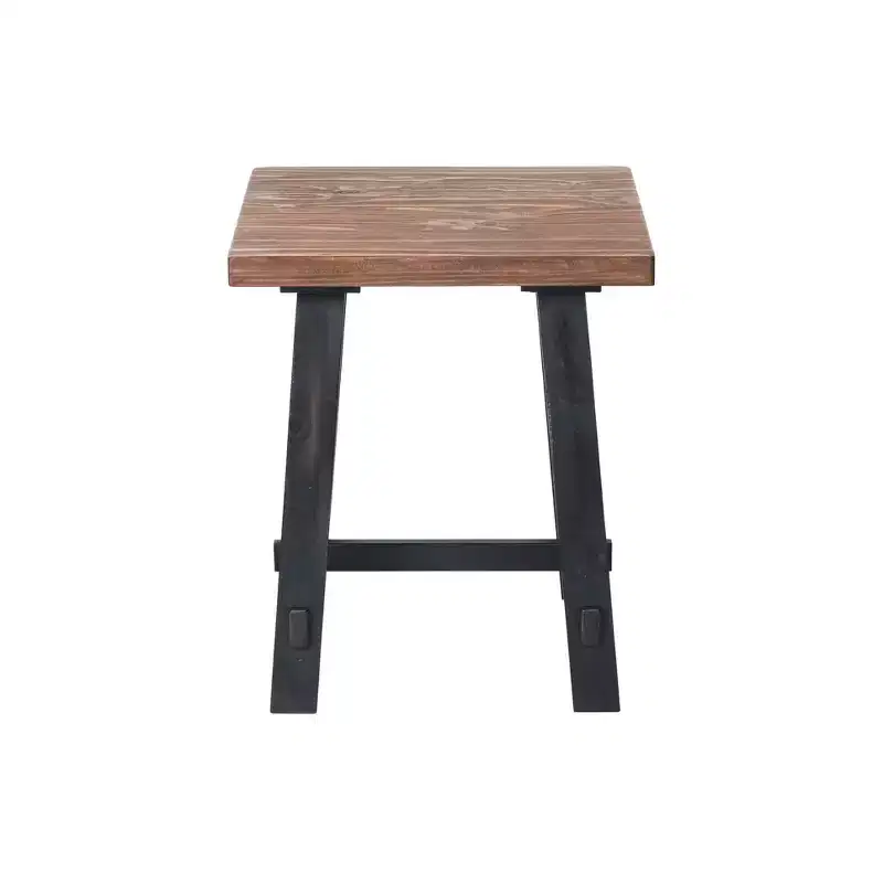 21" Odin Solid Wood Side Table Black - Alaterre Furniture: Mid-Century Modern, Pine Frame
