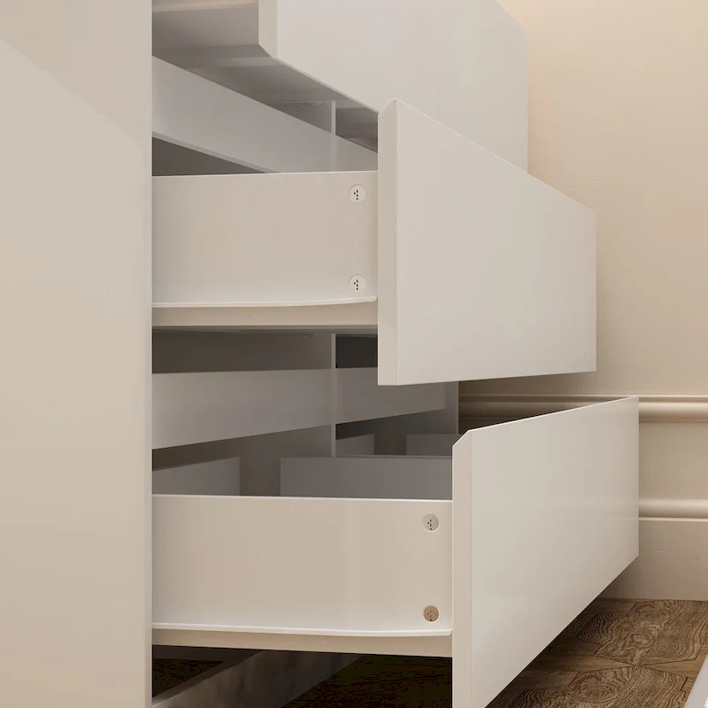 Makeup Desk Rotating Dresser and Desk 6 Drawer Dresser Vanity Makeup