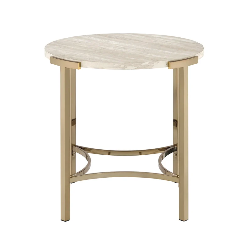 Brickelle Glam 24-inch Faux Marble End Table by Furniture of America