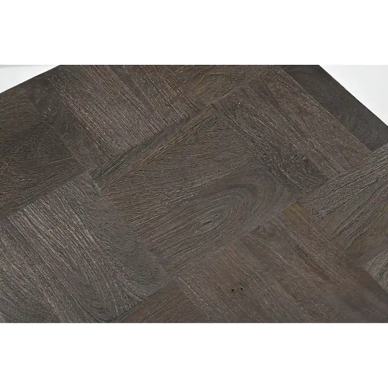 Modern Handcrafted Solid Mango Wood Side Table with Neutral Finish, Clean Lines for Living Room