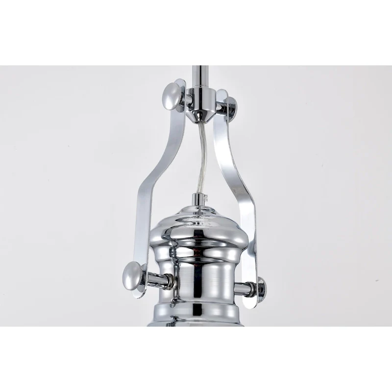 Didia 1-Light 13-Inch Chrome Dome Pendant