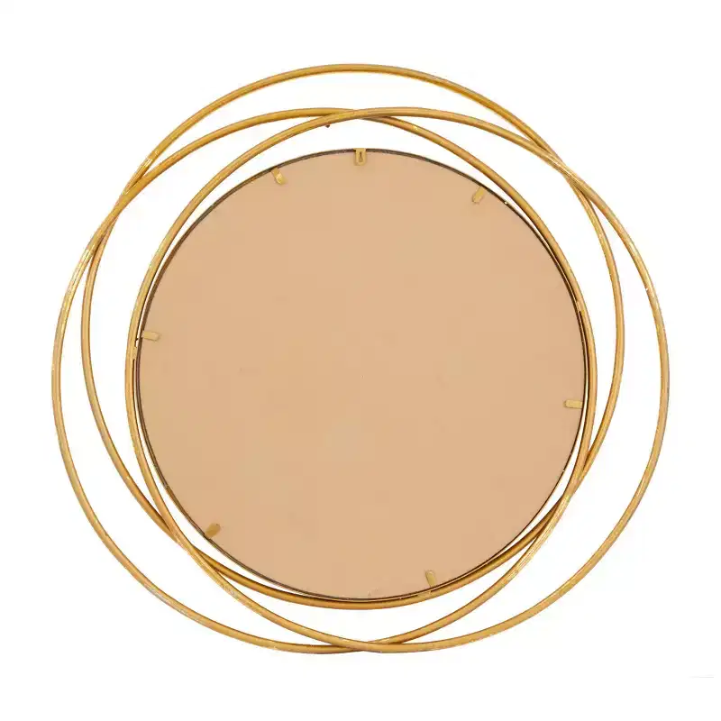 Metal Overlapping Circle Frame Wall Mirror- Olivia & May