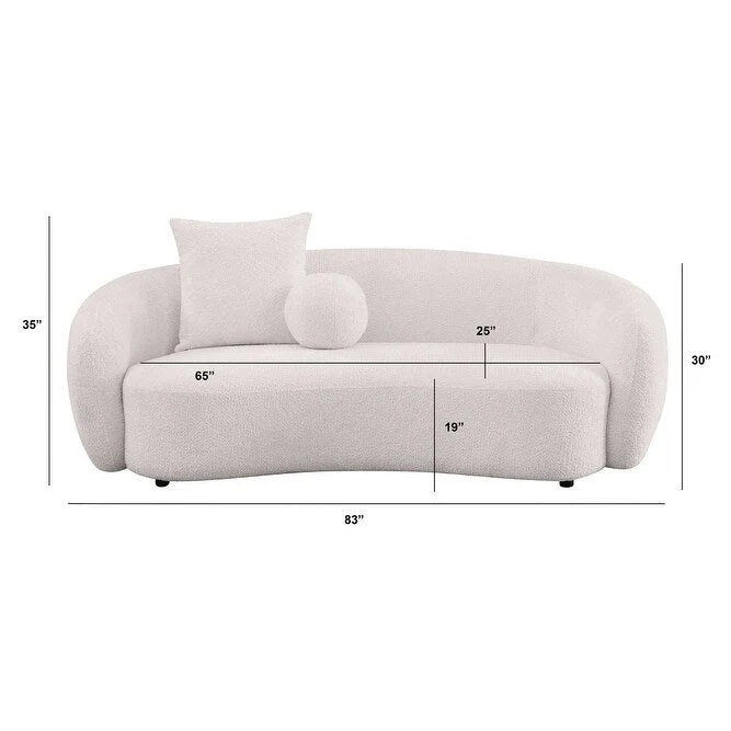 Best Quality 2pc Teddy Fabric Sofa & Loveseat
