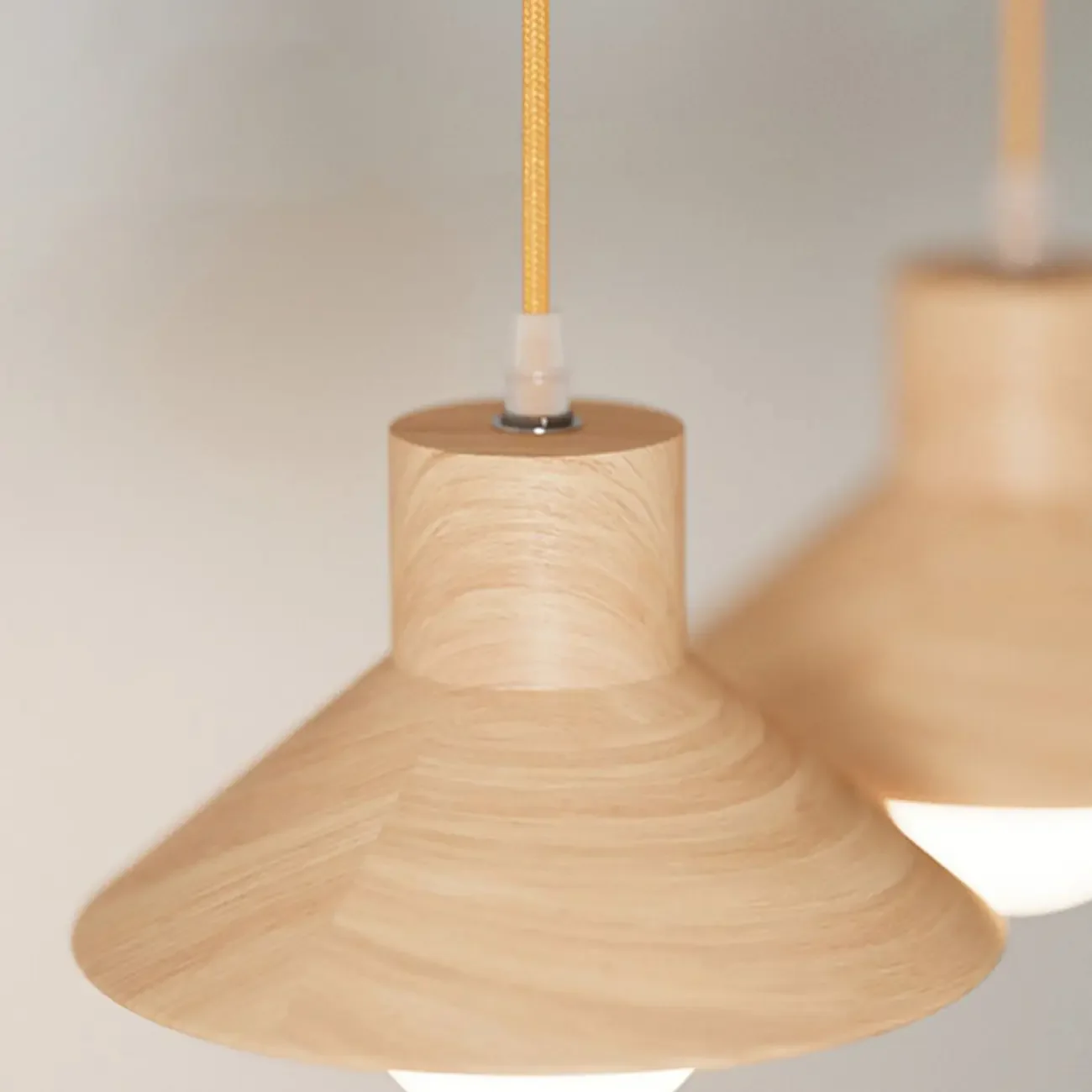Rustic Island Light Modern Wood 3 Lights Cone Island Pendant