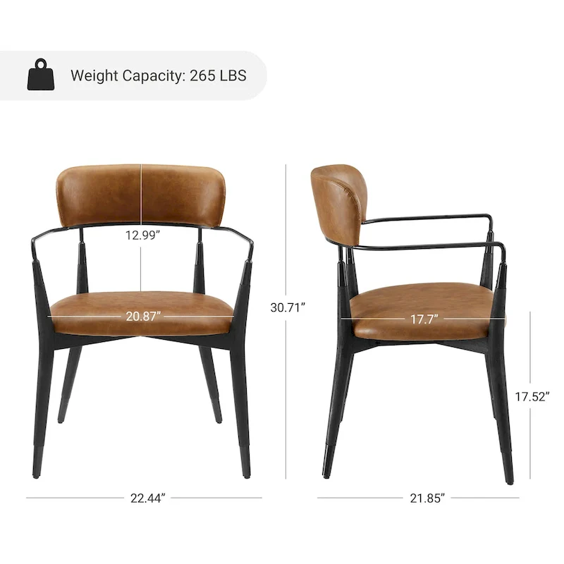 Mid-Century Solid Wood Accent Dining Chair