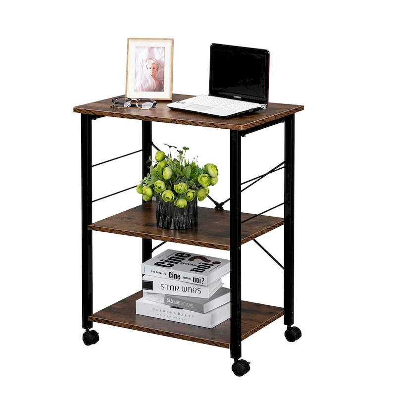 Baker's Rack 3-Tier Microwave Oven Stand Storage Cart Kitchen Rack