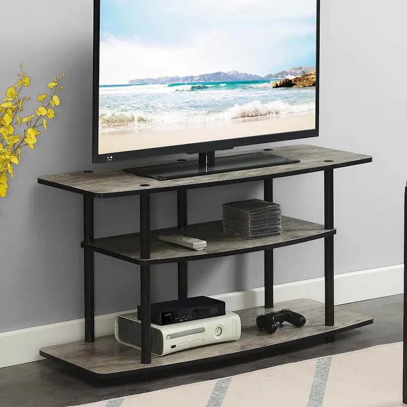 Convenience Concepts Designs2Go No Tools 3 Tier Wide TV Stand
