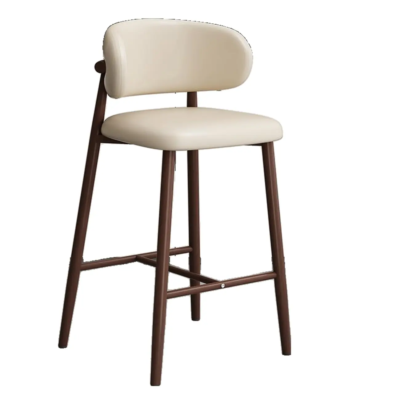 Modern Upholstered Low Back Counter Height Bar Stools