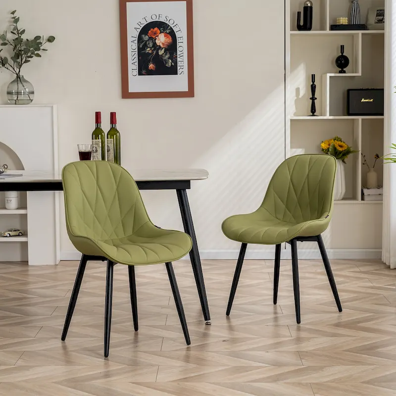Upholstered Dining Chairs Set of 2 Modern Kitchen Chairs