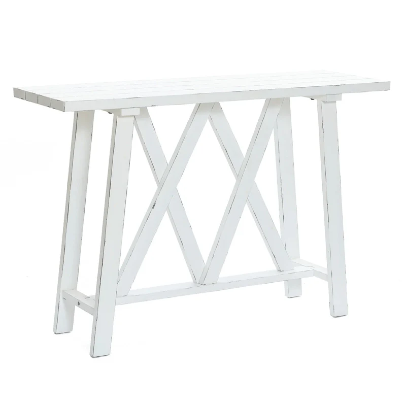 Farmhouse White Console and Entry Table - 32.5 H x 47.9 W x 15 D