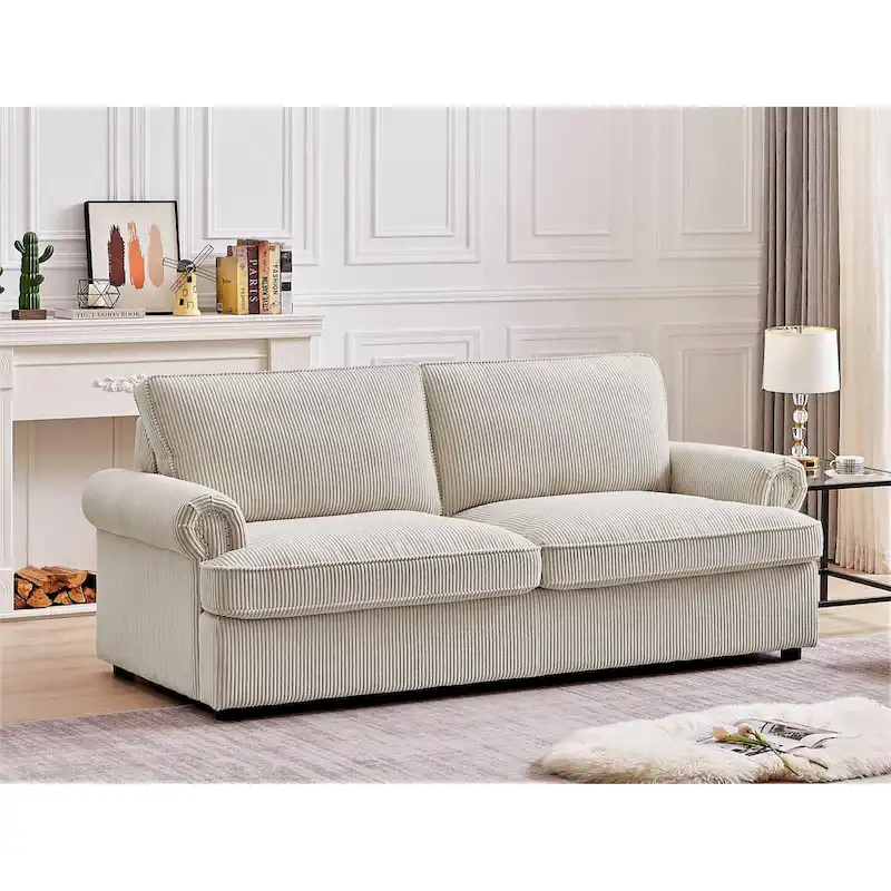 US Pride Furniture Viviana 76 inch Polyester Cushion Back Sofa Bed