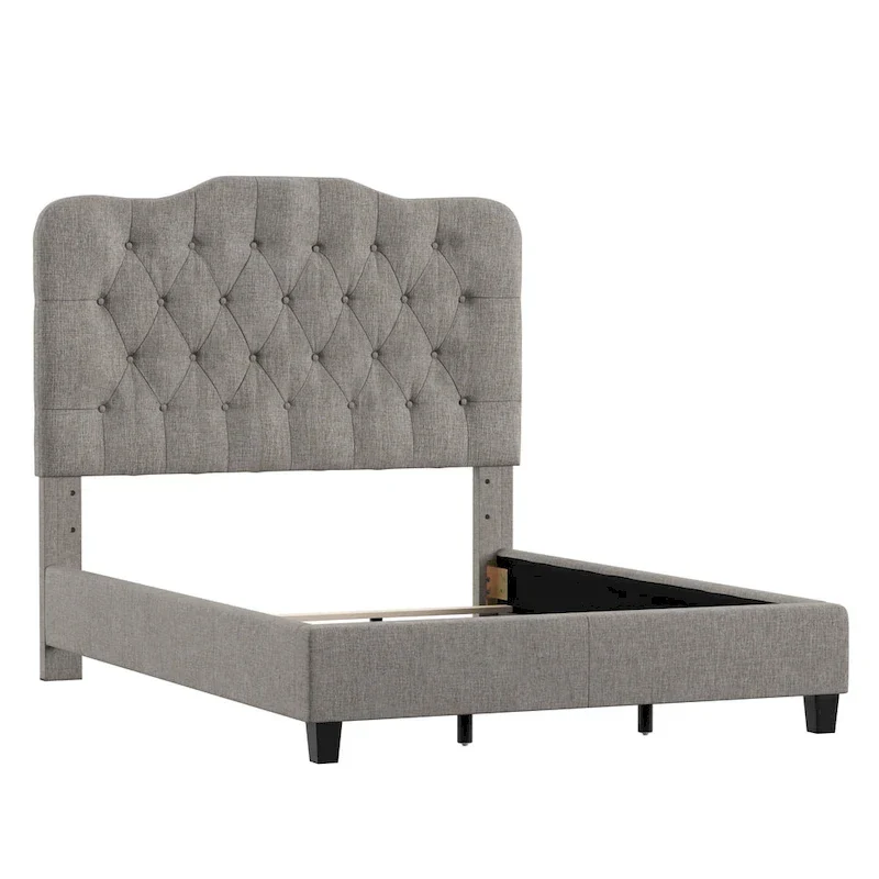 Ginny Adjustable Diamond-tufted Camel Back Bed by iNSPIRE Q Classic