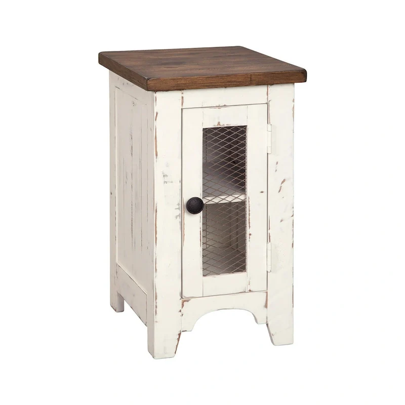 Wystfield Chairside End Table - White/Brown