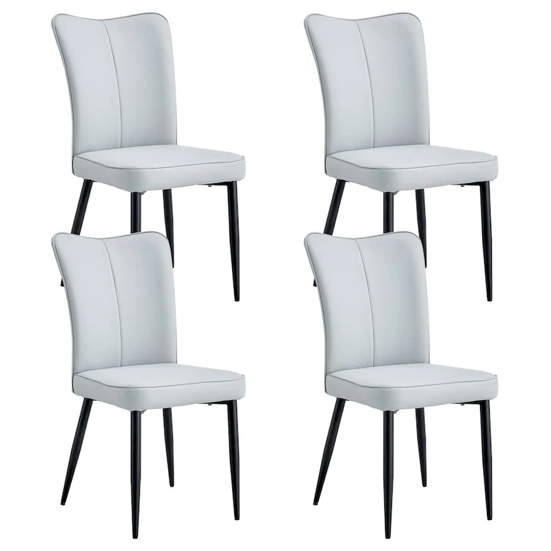 Modern Dining Chairs Set of 4 PU Leather Kitchen Upholstered Chairs